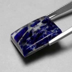 16,13 ctw natürlicher blauer Sodalith, Baguette, Lichtundurchlässig