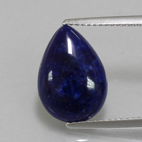3,20 ctw natürlicher blauer Sodalith, Birnenform, Lichtundurchlässig