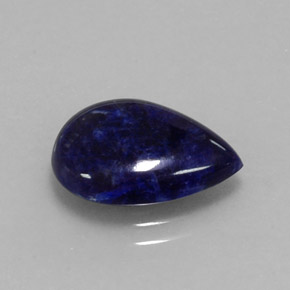 3,20 ctw natürlicher blauer Sodalith, Birnenform, Lichtundurchlässig