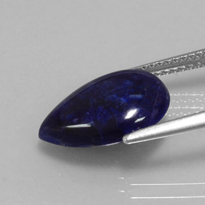 3,20 ctw natürlicher blauer Sodalith, Birnenform, Lichtundurchlässig