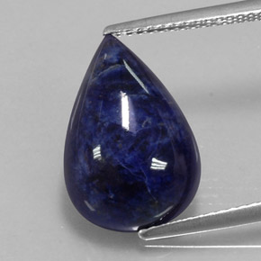 5,58 ctw natürlicher blauer Sodalith, Birnenform, Lichtundurchlässig