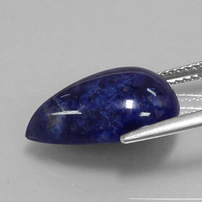 5,58 ctw natürlicher blauer Sodalith, Birnenform, Lichtundurchlässig