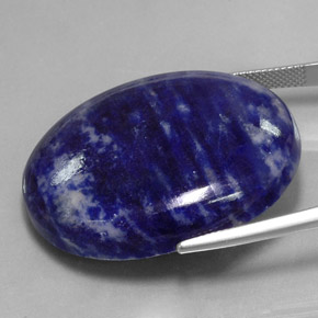 66,87 ctw natürlicher blauer Sodalith, Oval Schliff, Lichtundurchlässig