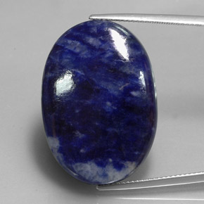 31,17 ctw natürlicher blauer Sodalith, Oval Schliff, Lichtundurchlässig