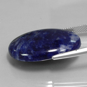 31,17 ctw natürlicher blauer Sodalith, Oval Schliff, Lichtundurchlässig
