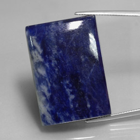 60,46 ctw natürlicher blauer Sodalith, Baguette, Lichtundurchlässig