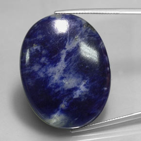 56,50 ctw natürlicher blauer Sodalith, Oval Schliff, Lichtundurchlässig