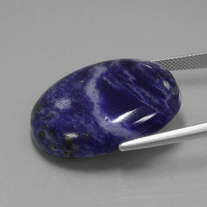 40,90 ctw natürlicher blauer Sodalith, Oval Schliff, Lichtundurchlässig