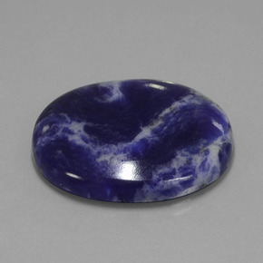 37,31 ctw natürlicher blauer Sodalith, Oval Schliff, Lichtundurchlässig