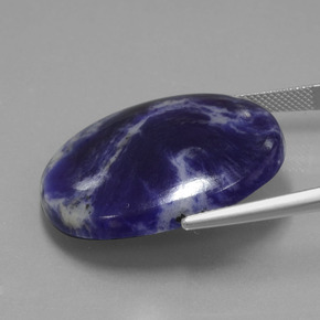 37,31 ctw natürlicher blauer Sodalith, Oval Schliff, Lichtundurchlässig