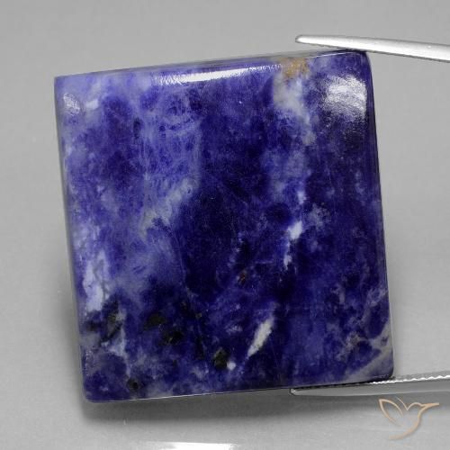 78.48ct Natürlicher Navy blau Sodalith, Quadrat, Lichtundurchlässig