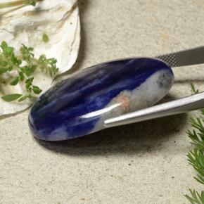 9,17 ctw natürlicher tiefblau Sodalith, Oval Schliff, Lichtundurchlässig