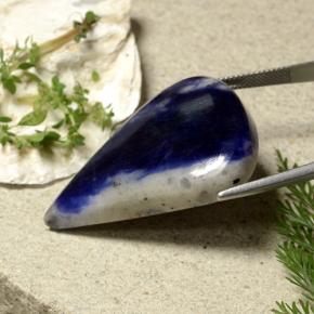 9,17 ctw natürlicher Navy blau Sodalith, Birnenform, Lichtundurchlässig