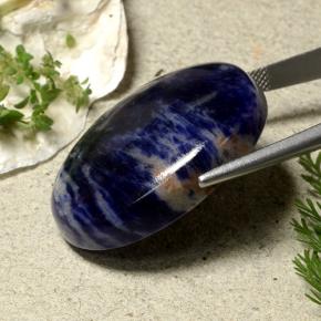 9,17 ctw natürlicher dunkelblau Sodalith, Oval Schliff, Lichtundurchlässig