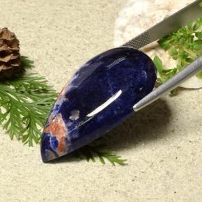 9,17 ctw natürlicher violett-blau Sodalith, Birnenform, Lichtundurchlässig