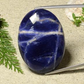40,74 ctw natürlicher blauer Sodalith, Oval Schliff, Lichtundurchlässig