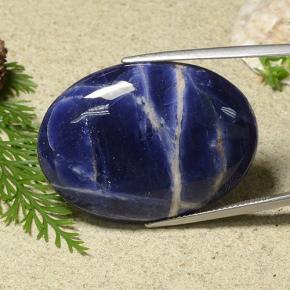 40,74 ctw natürlicher blauer Sodalith, Oval Schliff, Lichtundurchlässig
