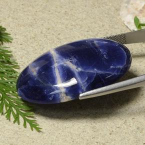40,74 ctw natürlicher blauer Sodalith, Oval Schliff, Lichtundurchlässig