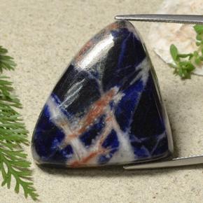 48,92 ctw natürlicher blauer Sodalith, Trillion, Lichtundurchlässig