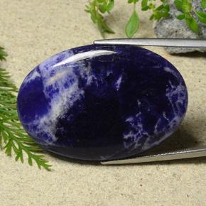 9,17 ctw natürlicher violett-blau Sodalith, Oval Schliff, Lichtundurchlässig