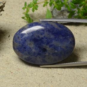 35,72 ctw natürlicher blauer Sodalith, Oval Schliff, Lichtundurchlässig