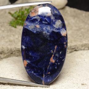 35,94 ctw natürlicher blauer Sodalith, Oval Schliff, Lichtundurchlässig