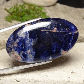35,94 ctw natürlicher blauer Sodalith, Oval Schliff, Lichtundurchlässig