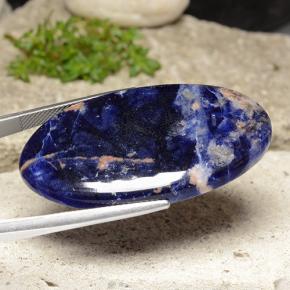 35,94 ctw natürlicher blauer Sodalith, Oval Schliff, Lichtundurchlässig