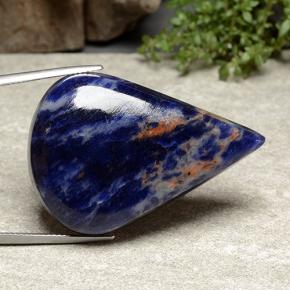 63,27 ctw natürlicher blauer Sodalith, Birnenform, Lichtundurchlässig