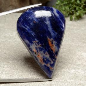 63,27 ctw natürlicher blauer Sodalith, Birnenform, Lichtundurchlässig