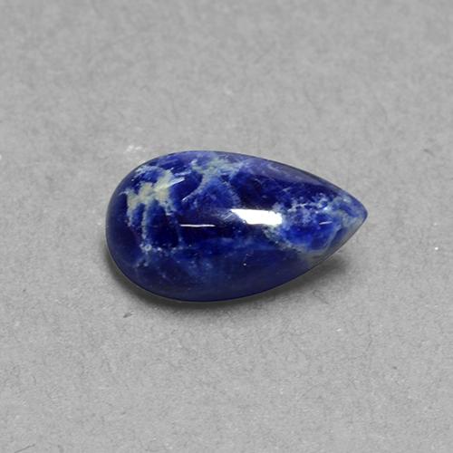 1,65 ctw natürlicher blauer Sodalith, Birnenform, Lichtundurchlässig