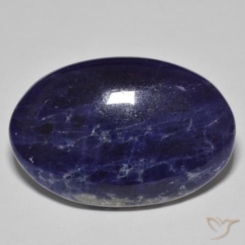 28.42ct Natürlicher Schwarz Blau Sodalith, Oval, Lichtundurchlässig