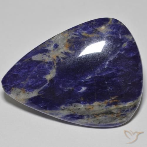 40.68ct Natürlicher Navy blau Sodalith, Birnenform, Lichtundurchlässig