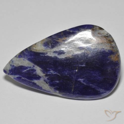 9,17 ctw natürlicher violett-blau Sodalith, Birnenform, Lichtundurchlässig