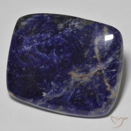 30.73ct Natürlicher dunkelblau Sodalith, Kissen, Lichtundurchlässig