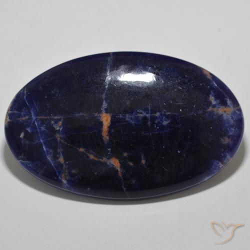29.90ct Natürlicher Navy blau Sodalith, Oval, Lichtundurchlässig
