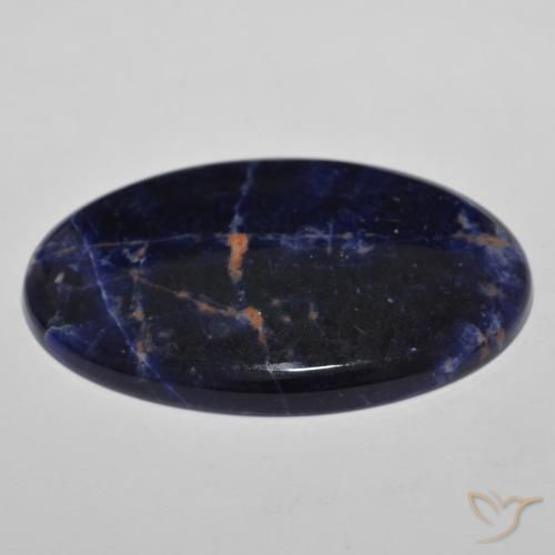 9,17 ctw natürlicher Navy blau Sodalith, Oval, Lichtundurchlässig