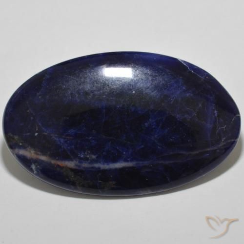 29.33ct Natürlicher Schwarz Blau Sodalith, Oval, Lichtundurchlässig
