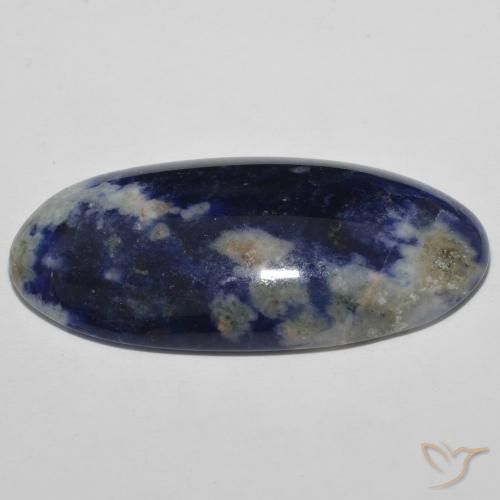 9,17 ctw natürlicher Navy blau Sodalith, Oval, Lichtundurchlässig