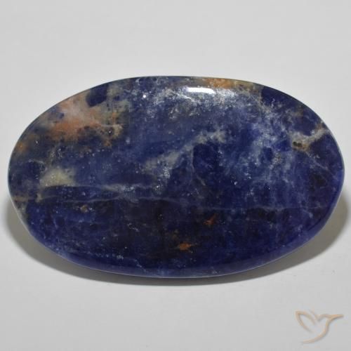 52.14ct Natürlicher tiefblau Sodalith, Oval, Lichtundurchlässig