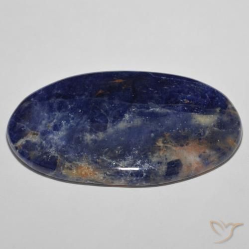 9,17 ctw natürlicher tiefblau Sodalith, Oval, Lichtundurchlässig