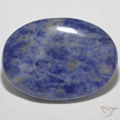 37.13ct Natürlicher Navy blau Sodalith, Oval, Lichtundurchlässig