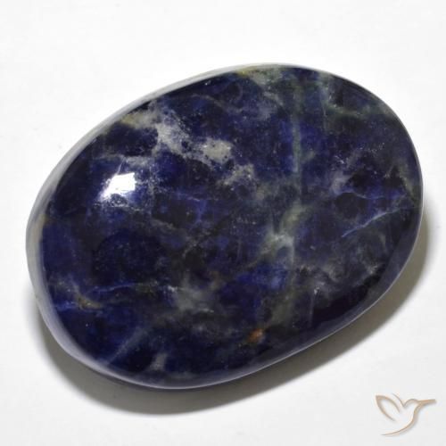 9,17 ctw natürlicher Navy blau Sodalith, Oval, Lichtundurchlässig