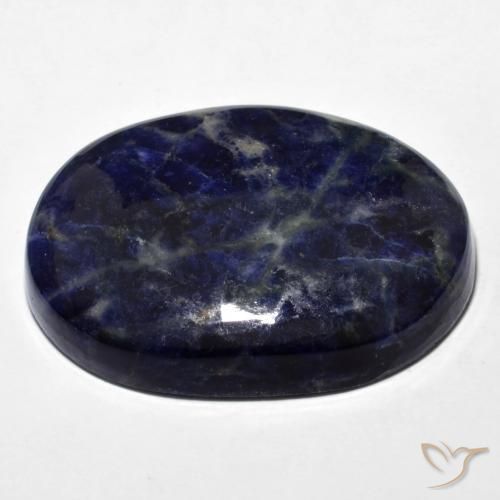 9,17 ctw natürlicher Navy blau Sodalith, Oval, Lichtundurchlässig
