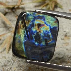 9,17 ctw natürlicher Mehrfarbig Spektrolith, Kissenschliff, Lichtundurchlässig