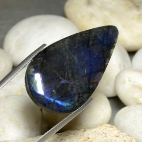 9,17 ctw natürlicher Mehrfarbig Spektrolith, Birnenform, Lichtundurchlässig