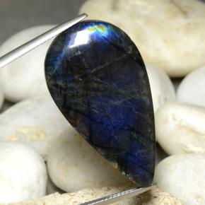 9,17 ctw natürlicher Mehrfarbig Spektrolith, Birnenform, Lichtundurchlässig