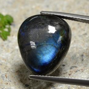 9,17 ctw natürlicher Mehrfarbig Spektrolith, Birnenform, Lichtundurchlässig