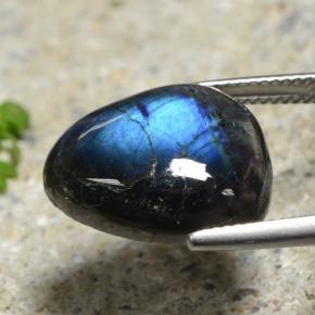 9,17 ctw natürlicher Mehrfarbig Spektrolith, Birnenform, Lichtundurchlässig