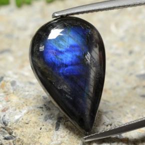 9,17 ctw natürlicher Mehrfarbig Spektrolith, Birnenform, Lichtundurchlässig